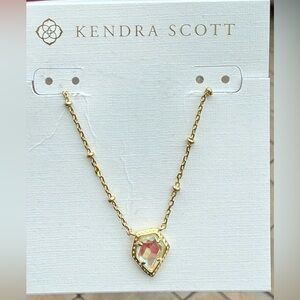 NWT- Kendra Scott Framed Gold Tess Satellite Pendant